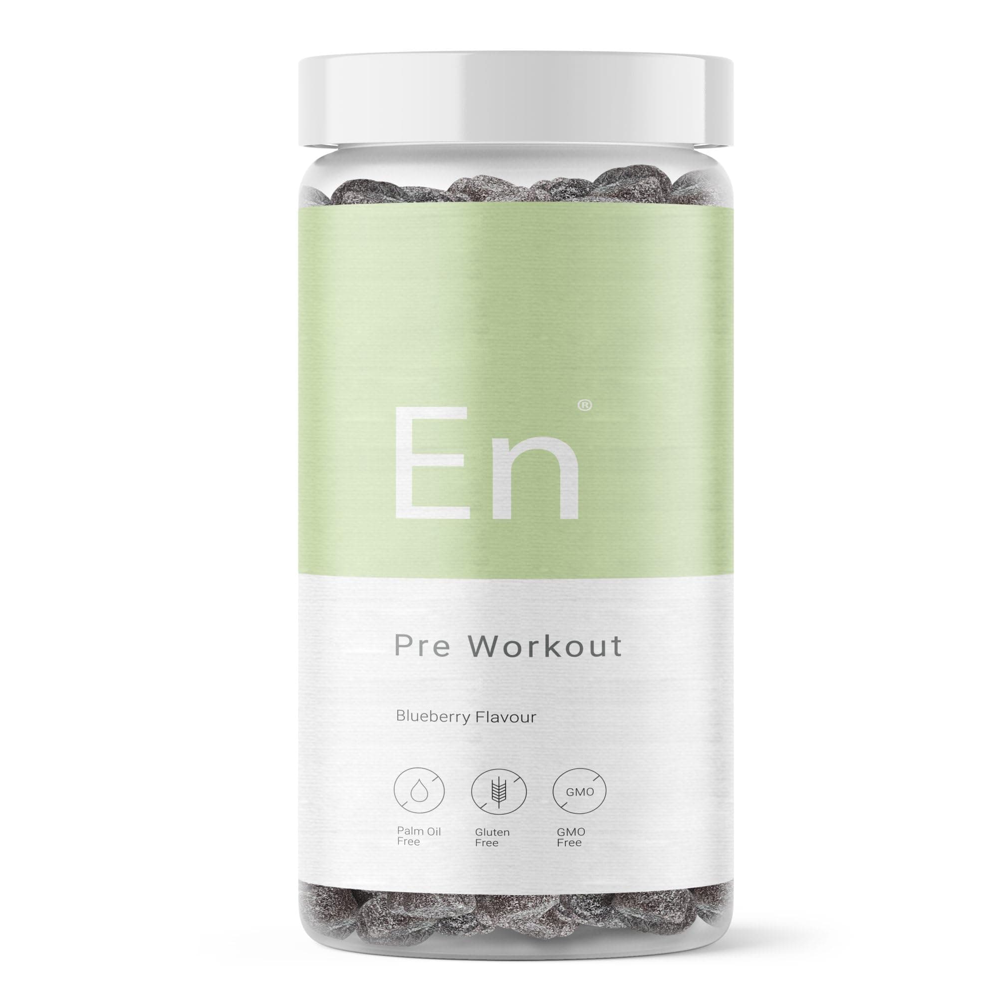 Pre Workout Gummies | 2 Months Supply - 60 Gummies | High Potency | 800mg L-Citrulline | 3mg Niacin | 400mg Taurine | 20mg Caffeine | 1.4g Vitamin B6 | Green Tea Extract | Natural Blueberry Flavour