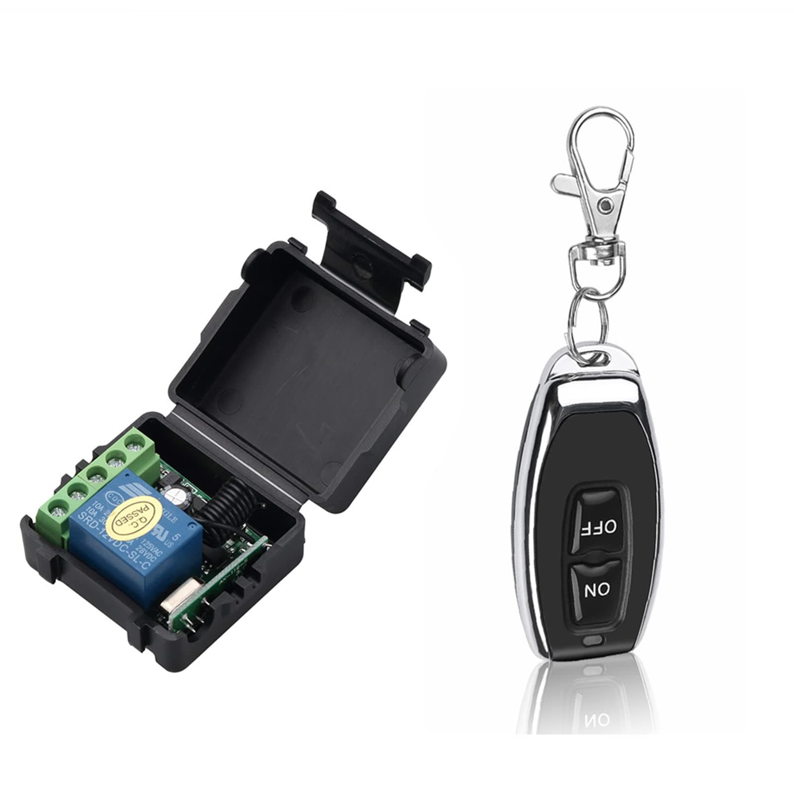 Pepisky Smart Home 433Mhz 1CH Wireless Remote Switch Relay Receiver Transmitter Universal Remote Control Switch Module and RF Transmitter Remote Controls 1527