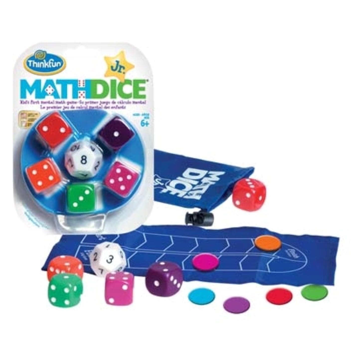 Math Dice Junior Game - Engaging Math Skills Builder | Perfect for Kids Aged 6+ | Aids in Mental Agility | Toy of The Year Nominee