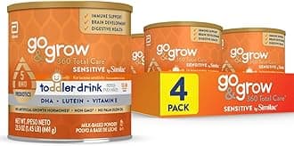 Go & Grow 360 Total Care Sensitive by Similac Toddler Nutritional Drink With 5 HMOs, Powder, 23.3-oz Can, Pack of 4