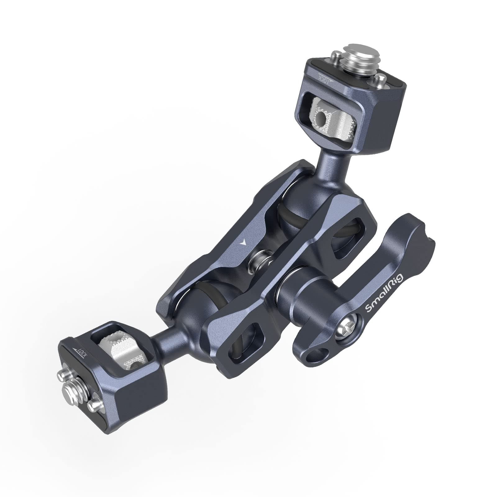 Articulating Magic Arm with 3/8"-16 Locating Screw for ARRI and 1/4"-20 Screw (with Retractable Pins), 360 Degree Rotation, Max Load of 12 Ib Magic Arm for Monitor, Camera, and Lights 3874