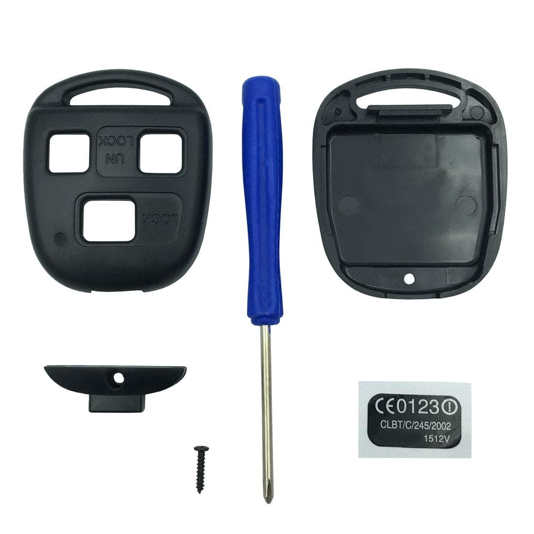 Replacement Keyless Entry Remote Control Key Fob Case Fit For Toyota Land Cruiser Key Fob Shell Cover No Chip (3 Button)