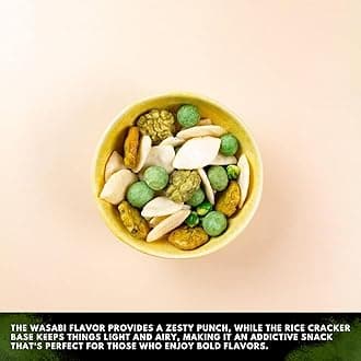 Mitsuba Rice Crackers Snacks with Mitsuba Japanese Peanut Crunch & Crispies Mild 650g and Mitsuba Wasabi Mix 800g Bundle with Fancy Labels Thank You Card | Perfect for Sharing Snacks