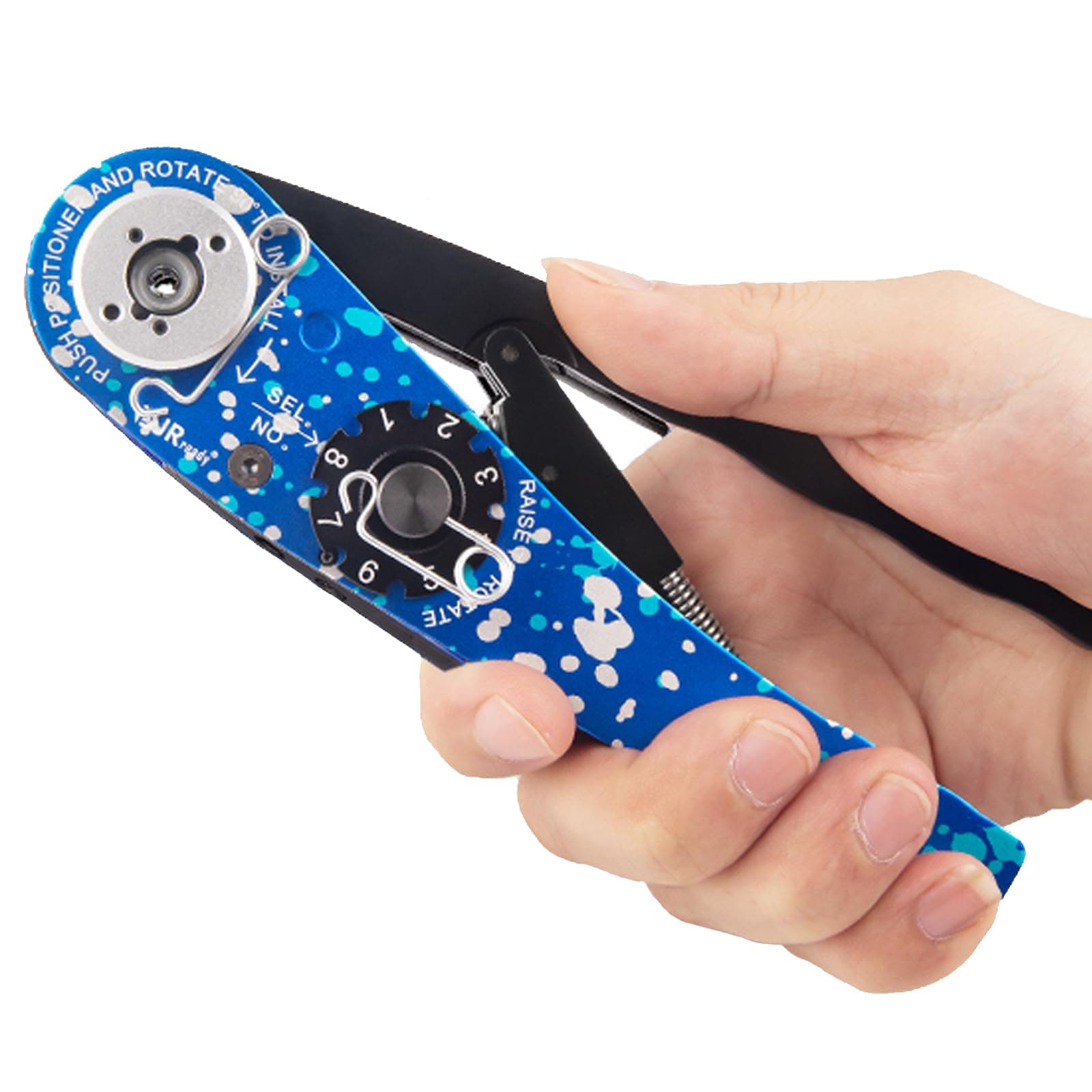 JRready NEW AS2 Adjustable Indent Crimp Tools M22520 2 01 Standard Aviation Crimper for Miniature and Sub-miniature Connectors 32 to 20 AWG wire harness