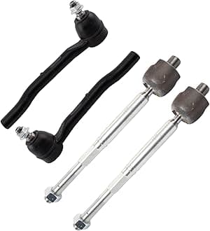 TRQ Inner and Outer Driver and Passenger Side Tie Rod Set 4 Piece Compatible with 2018–2022 Honda Odyssey