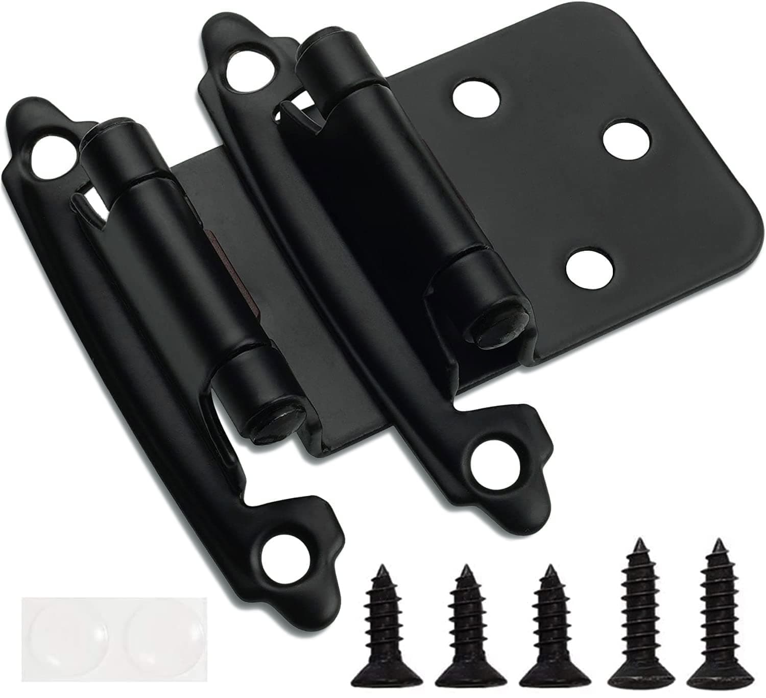 DecoBasics Variable Overlay Cabinet Hinges, Black KN31BK
