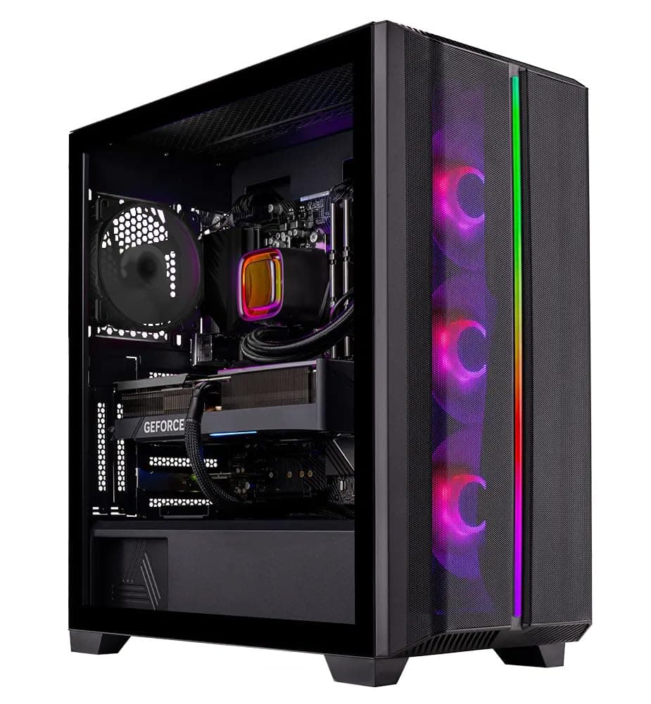 Skytech Gaming Siege Gaming PC Desktop – Intel Core i7 13700F 2.1 GHz, NVIDIA RTX 4060 Ti, 1TB NVME SSD, 32GB DDR5 RAM RGB, 650W Gold PSU, 360mm AIO, 11AC Wi-Fi, Windows 11 Home 64-bit
