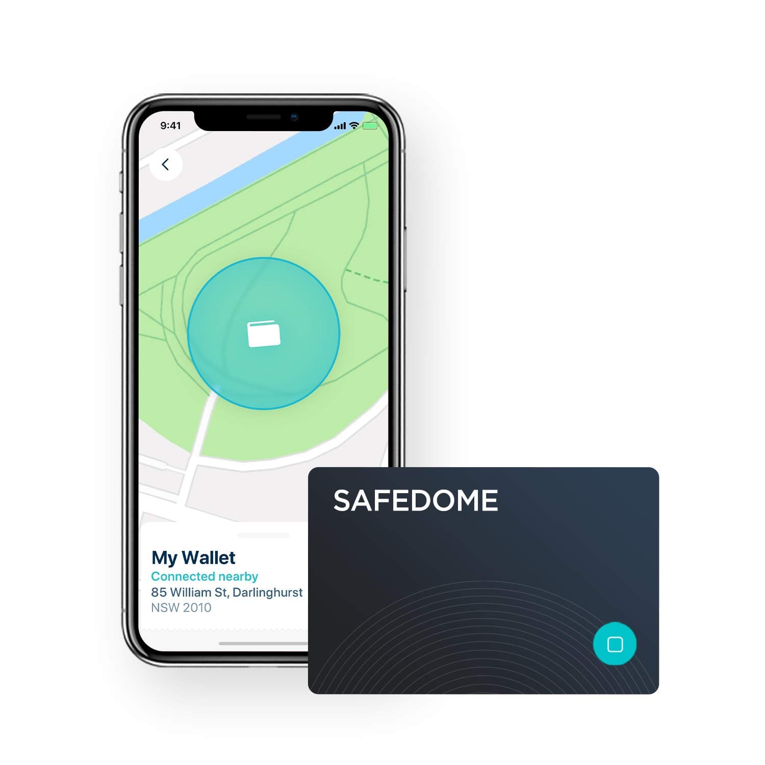 Safedome Classic Bluetooth Lost Item Tracker Card, Water-Resistant Item Finder with GPS-Like Tracking, World's Thinnest Bluetooth Card Fits Any Wallet