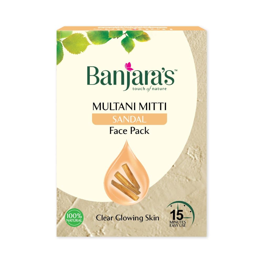 Banjara's Multani Mitti + Sandal Face Pack Powder(100 gm), Pack of 1