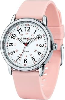 Women Analog Quartz Wrist Watch with Silicone Strap for Young Women Students Easy Read Waterproof Unisex Luminous Dial