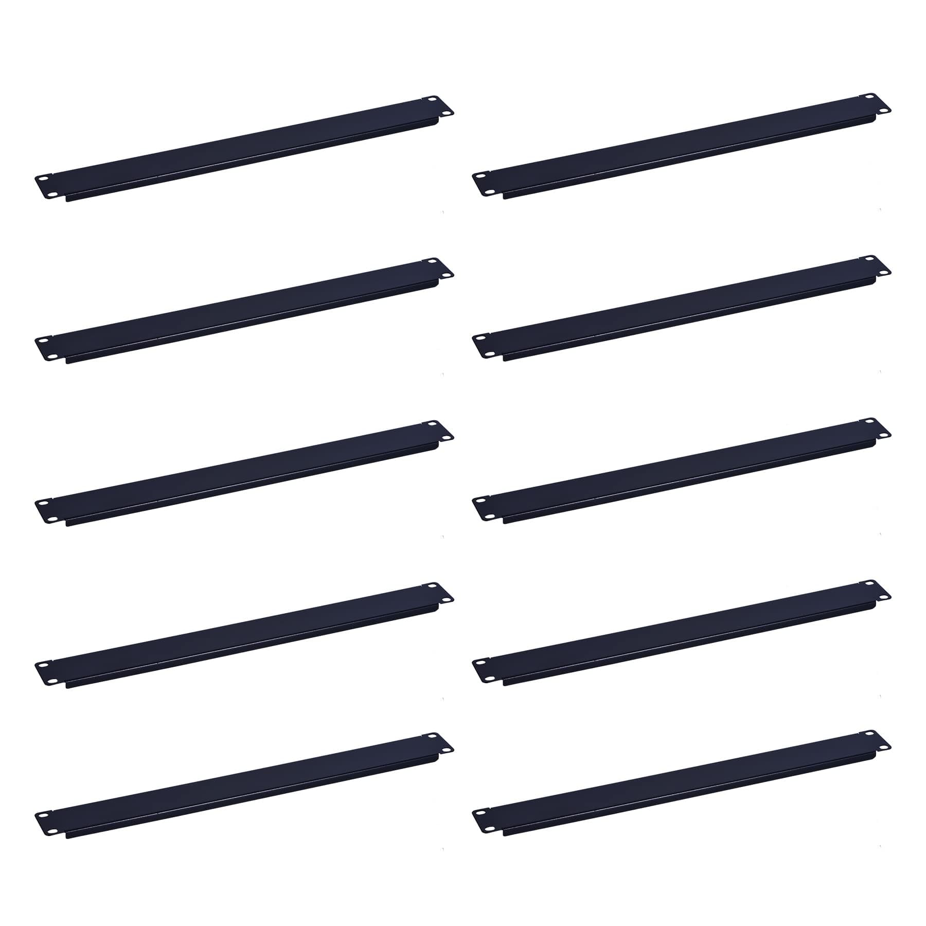1U Blank Rack Mount Panel Spacer (10 Pack) for 19in Server Rack Enclosure or Network Cabinet