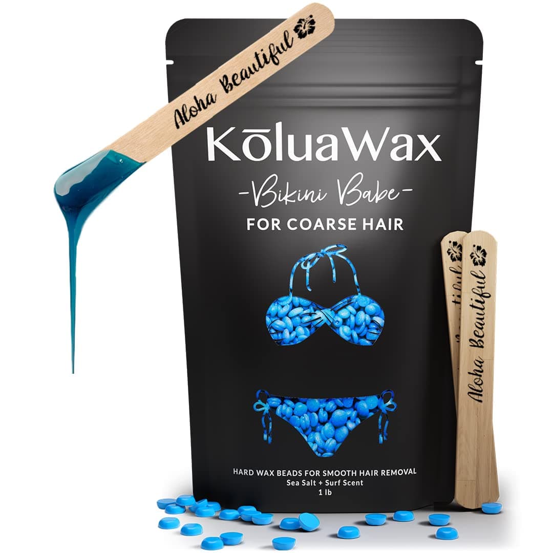 (Blue Bikini Babe 1 lb) - Hard Wax Beans for Painless Hair Removal (Specific for Coarse Body Hair).Our Strongest Blue Bikini Babe by for Brazilian, Underarms, Back and Chest. Larg...