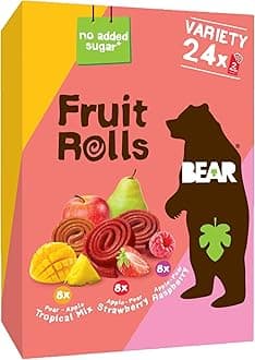 - Real Fruit Snack Rolls - Gluten Free, Vegan, and Non-GMO - Variety Pack (Strawberry, Raspberry, Tropical)) – 48 Rolls, Healthy School and Lunch Snacks for Kids and Adults, 0.7 Ounce (Pack of 24)