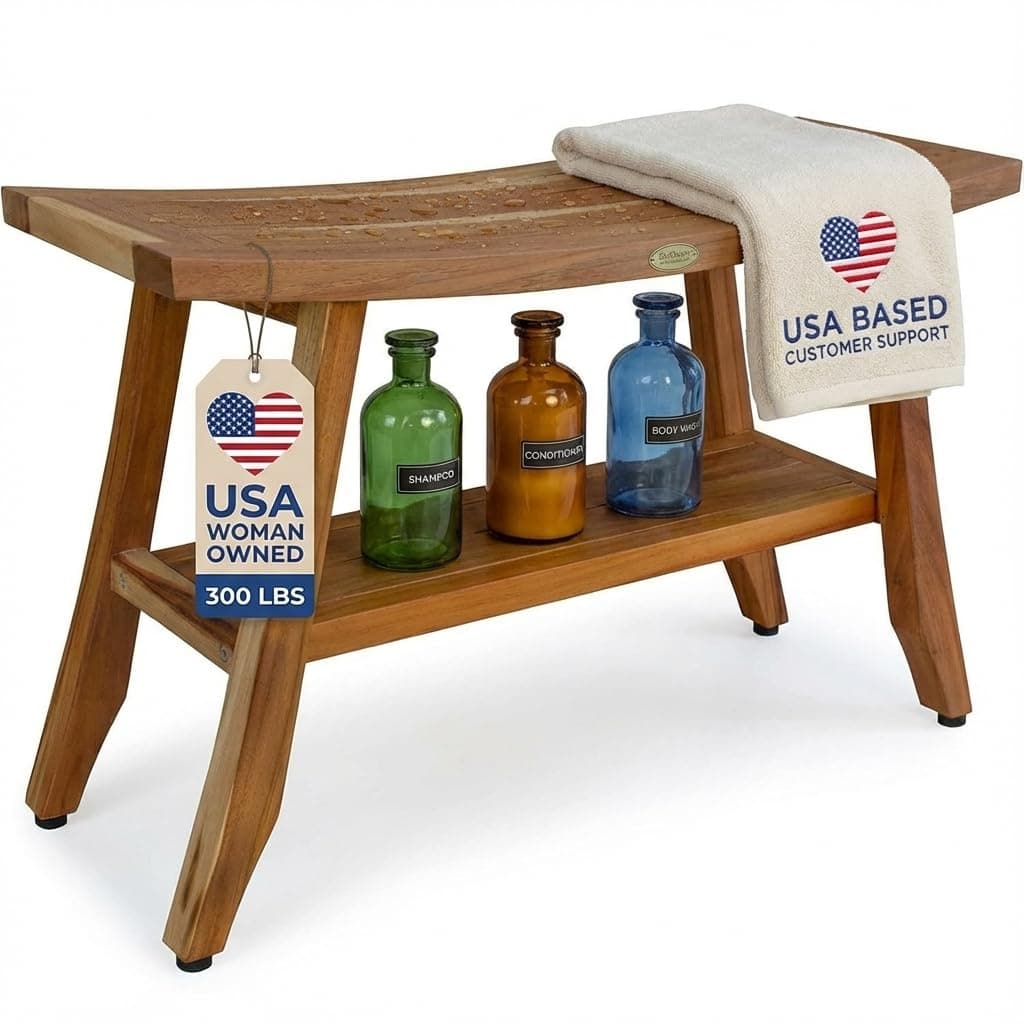 EcoDecors Satori Shower Bench, Natural