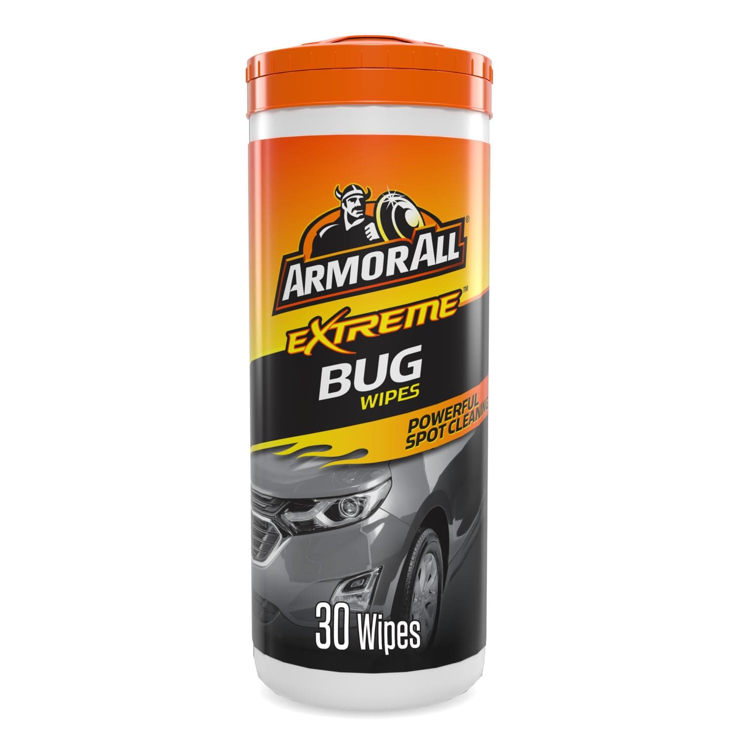 30 Bug Wipes, Citrus Scent, Quickly and Easily Cleans Insects, Tree Sap and Brake Dust, Suitable for all Surfaces, Freshness Lock, Ideal for Car & Motorcycle Detailing, Made in the UK