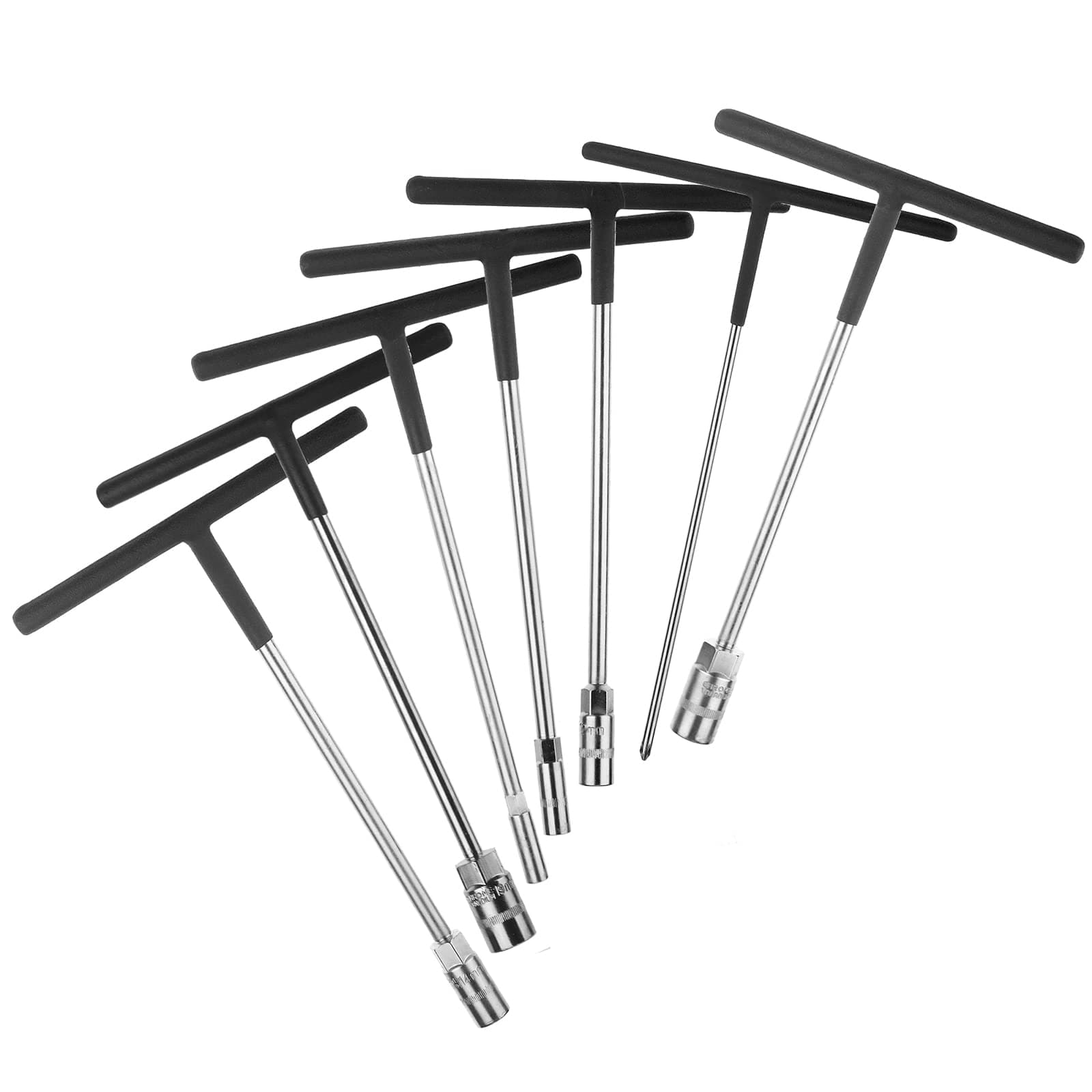 7PC T-Handle Socket Wrench Set ,Spanner Tool Kit Rubber Coated Wrenches Hex Hexagon for Motorcycle Car Repair