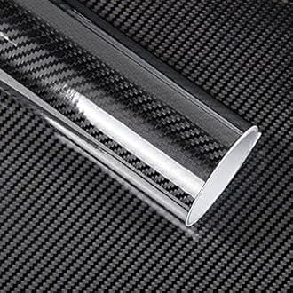 CVANU Self Adhesive Black 5D Carbon Fiber Vinyl Wrap Film Car Wrapping Vinyl Sticker for All Car_12''x100''inch