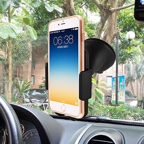 Universal Windshield Car Mount, Asscom Windshield Dashboard Car Holder Cradle foiPhone 7 7Plus,6s 6s plus,6 6Plus,5S 5C 4S Samsung Galaxy S3 S4 S5 S6 and all 3.5-5.8 Inches Mobile Device