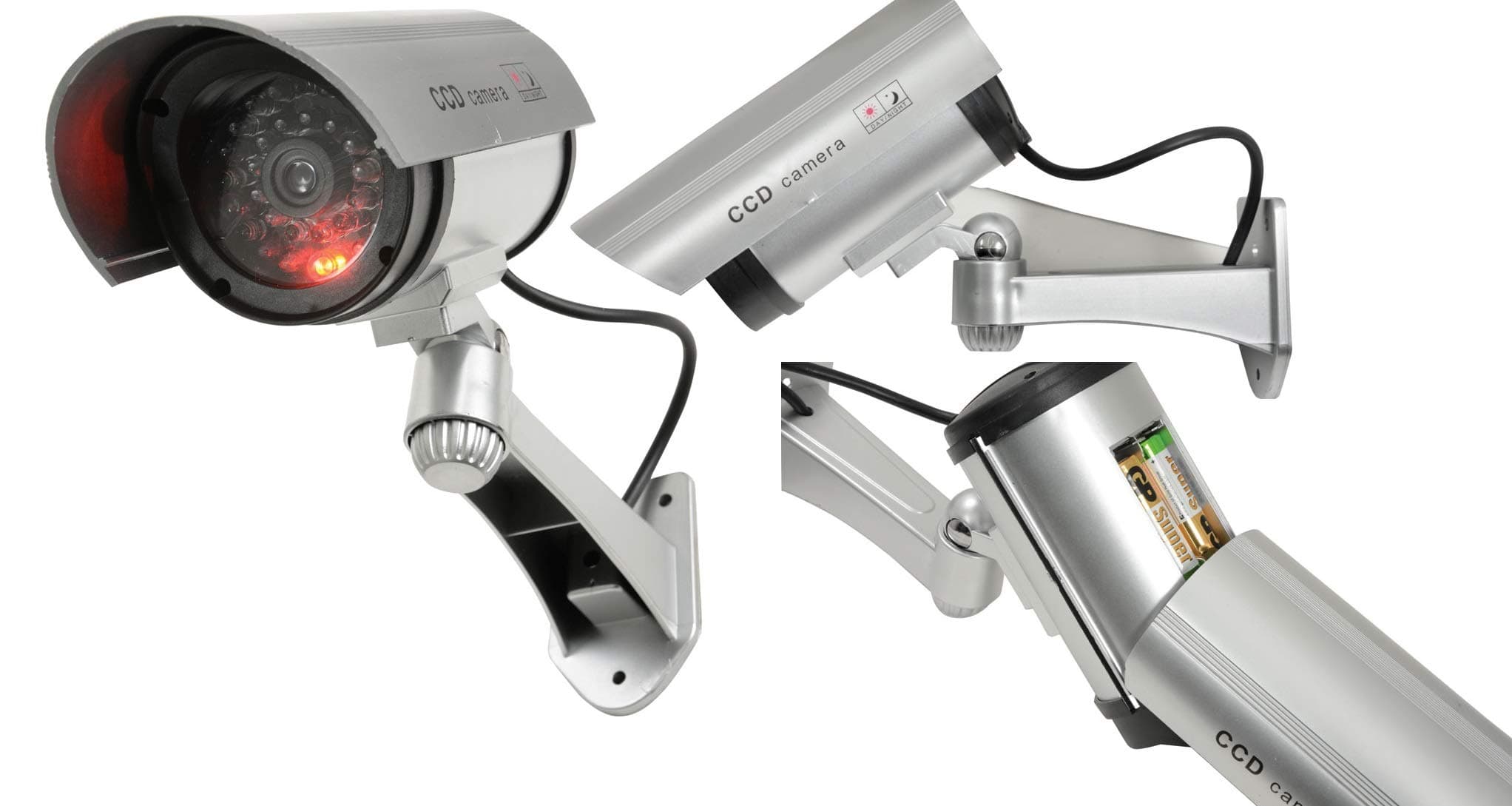 ShaniTech Dummy Bullet CCTV Security Camera with Flashing LED Indoor Outdoor Fake Camera