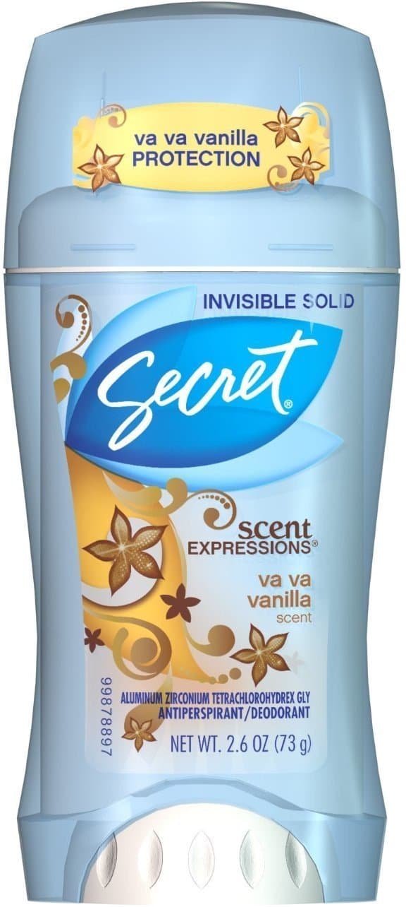 Sec Scnt Exp Vanilla Size 2.6z Secret Scent Expressions Va Va Vanilla Invisible Solid Antiperspirant Deodo