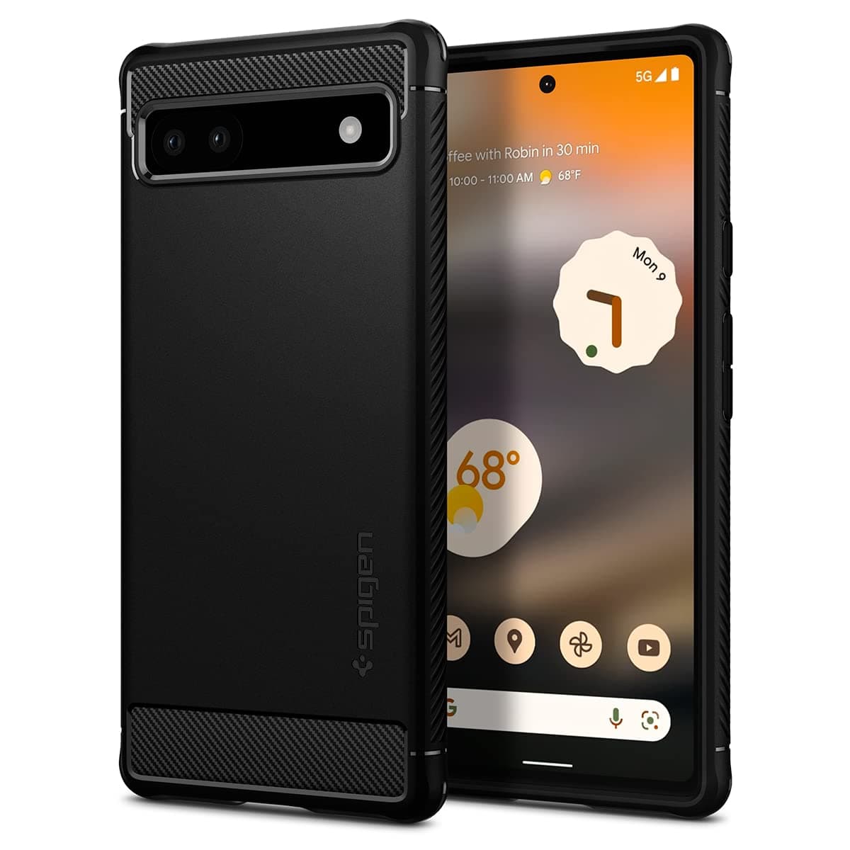 Rugged Armor Designed for Pixel 6a Case (2022) - Matte Black