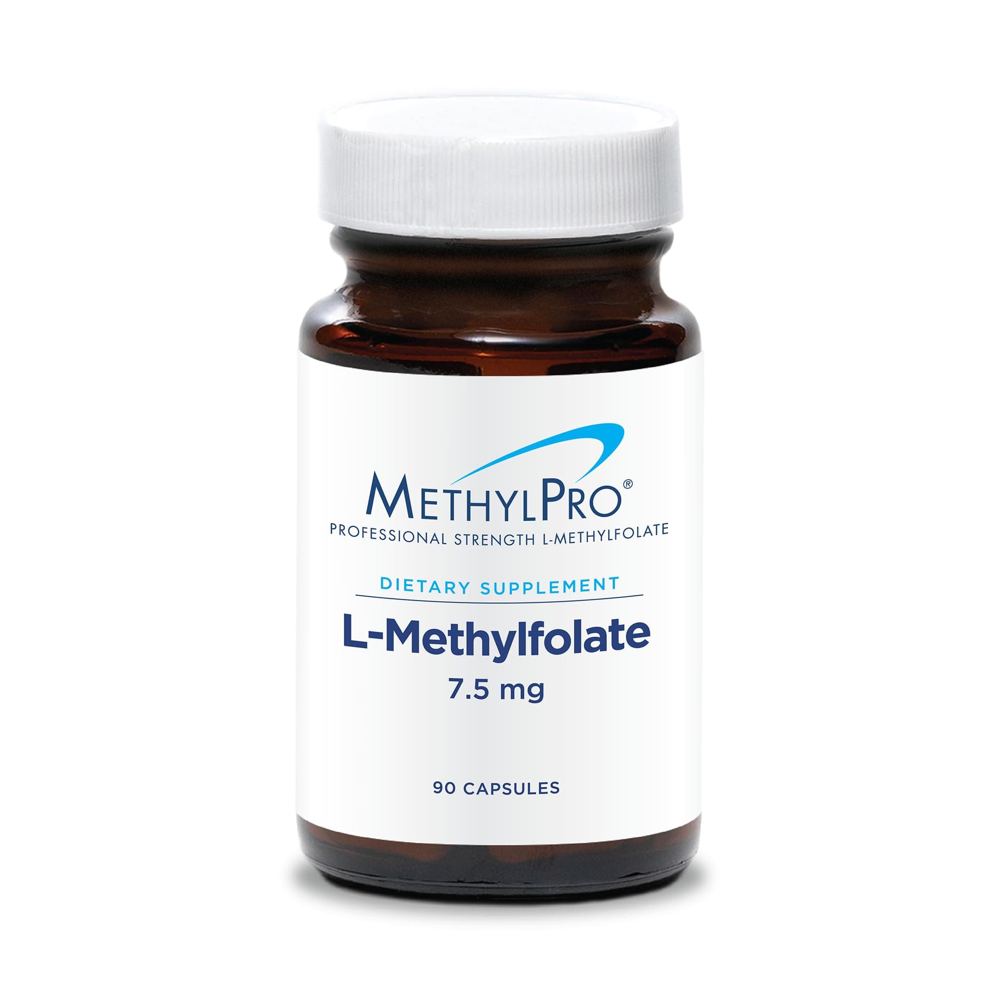 L-Methylfolate 7.5 mg - Supports a Healthy Mindset - Active Folate for Methylation Support & Biochemical Reactions - Highly Bioavailable - Flexible Dosing - 90 Servings - 90 Capsules