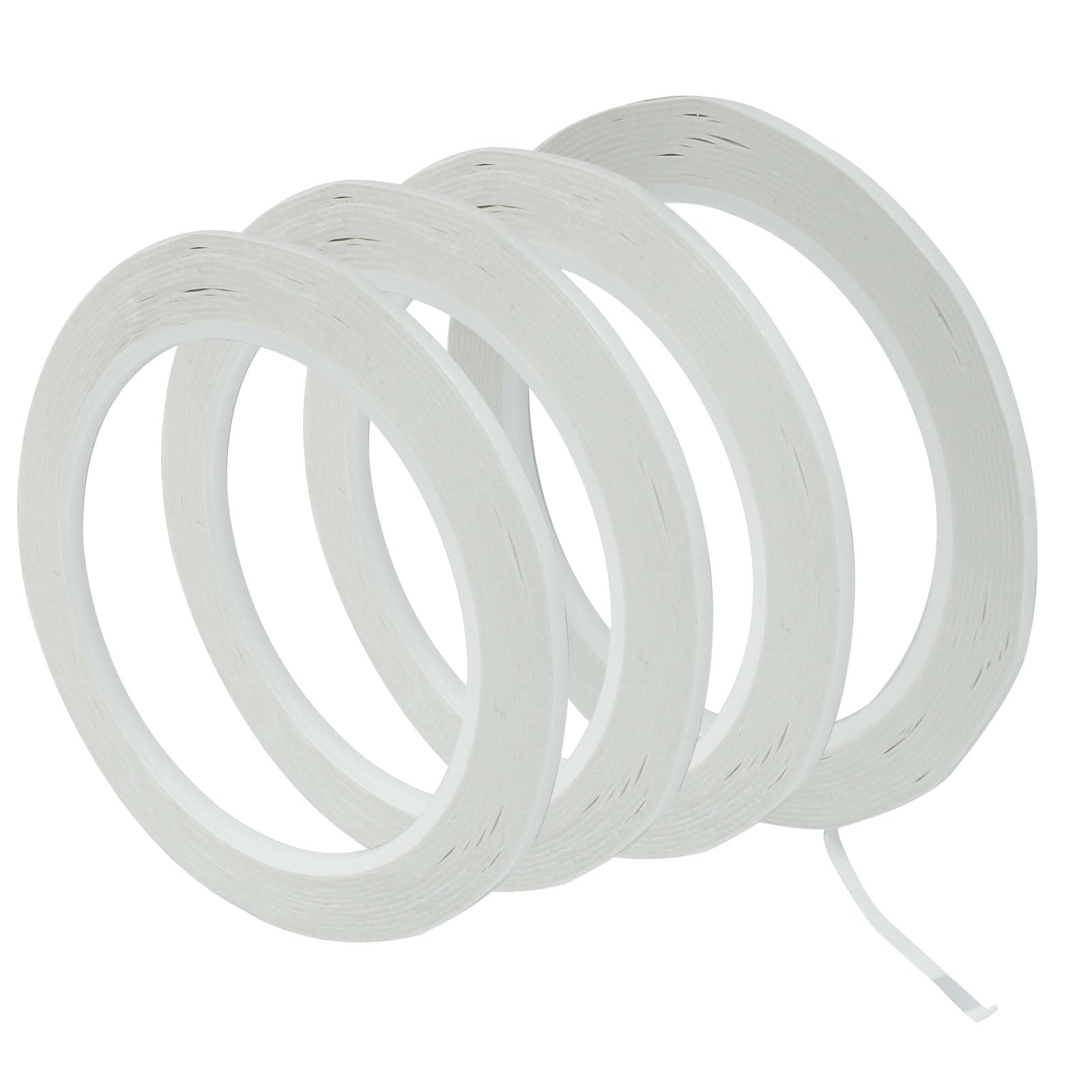 4 Rolls White Pinstripe Tape, 1/8 inch (3mm) Width Graphic Art Tape Self Adhesive Whiteboard Tape Grid Marking Tape Thin Line Tape for Dry Erase Board