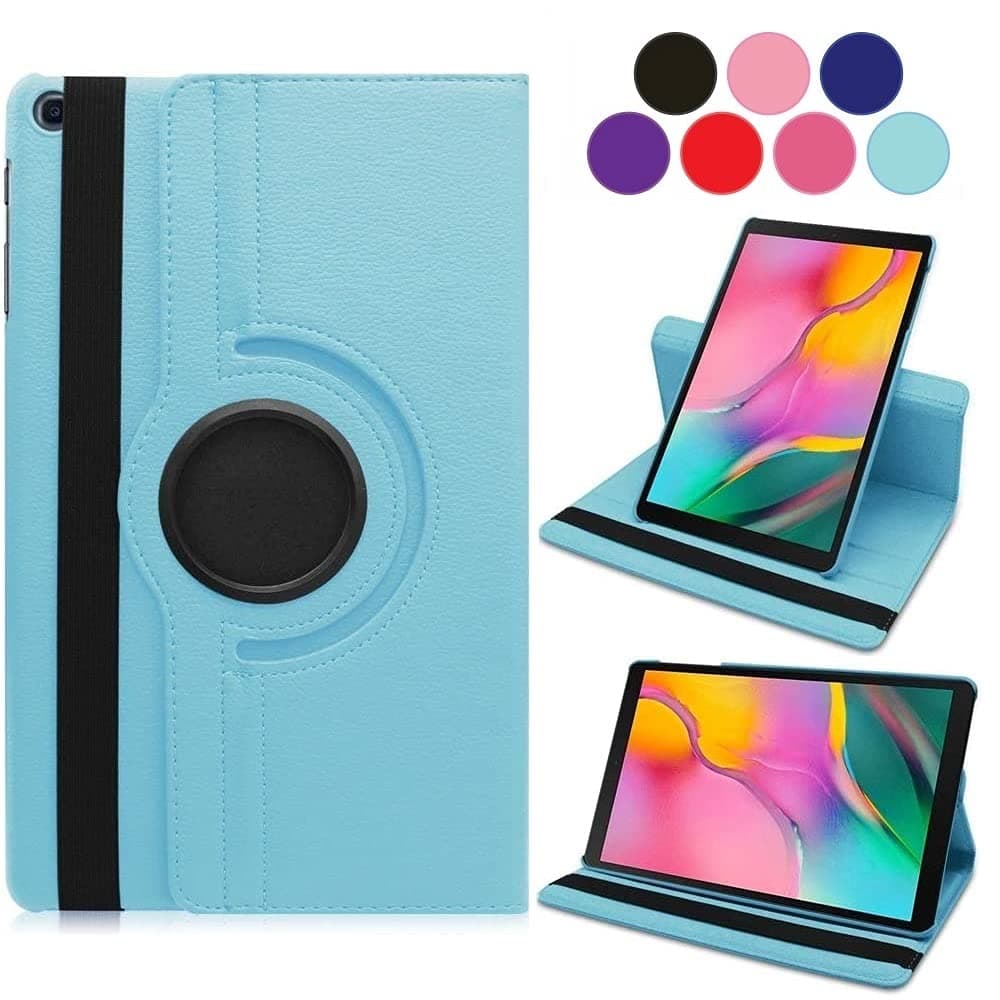 Vultic [Rotating] Case for Samsung Galaxy Tab S6 Lite 10.4 2020/2022 [P610/P615/P613/P619], 360 Degree Stand [Auto Sleep/Wake] Folio Leather Smart Tablet Cover (Light Blue)