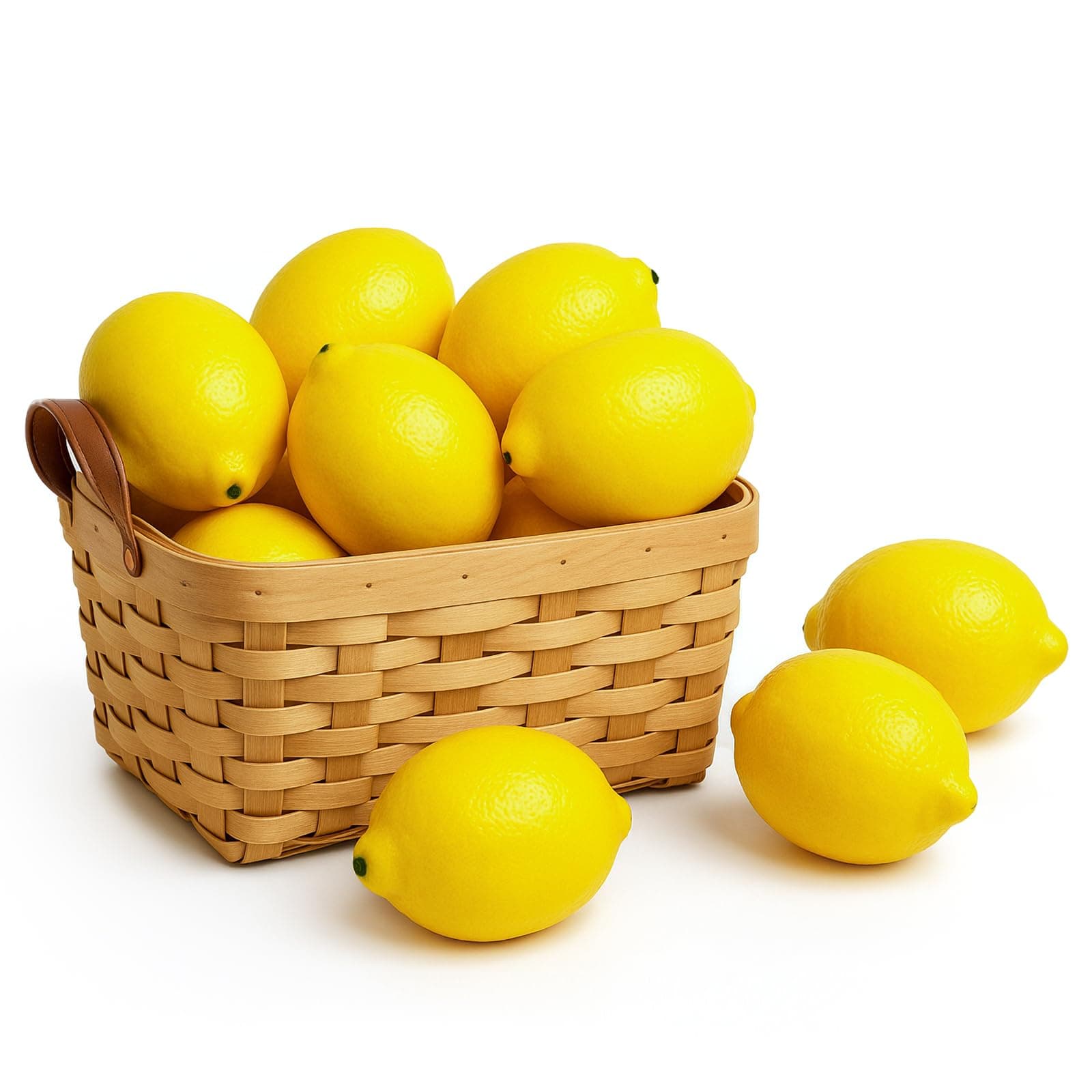 BigOtters Large Artificial Lemons, 3.7″ x 2.5″ Vivid Faux Lemons for Fake Fruit Bowls, Home Kitchen Decor, Party & Photography Props (12PCS)