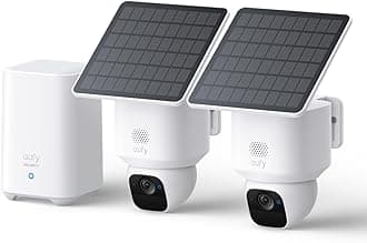 eufy Security SoloCam E30, 2-Cam Pack Kit, Security Cameras Wireless Outdoor, Solar Camera Outdoor Wireless, 360° Pan, AI Tracking, 2K Clarity, No Monthly Fee