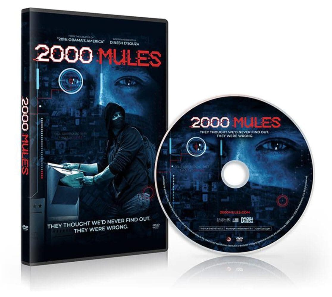 2000 Mules DVD by D'Souza Media New Version with Menu Selections and Subtitles - Deluxe Edition