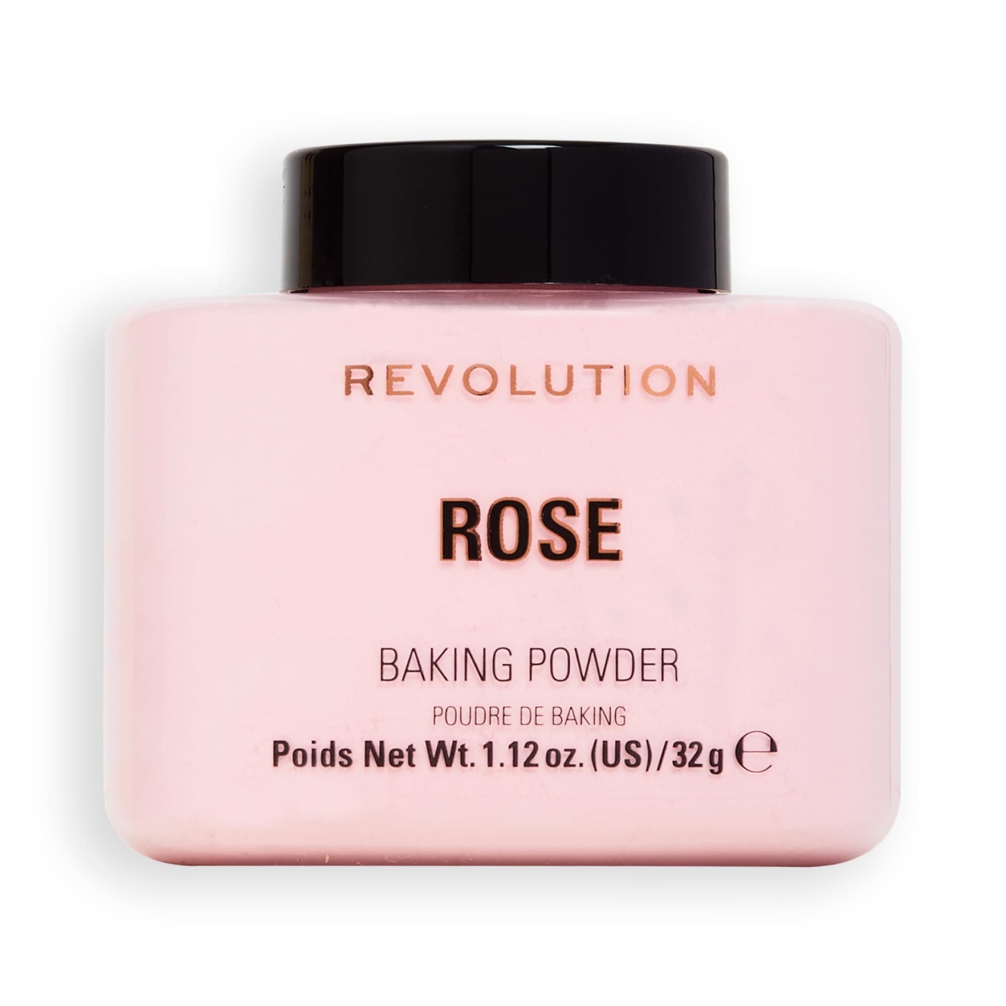 Revolution, Loose Baking Powder, Makeup Setting Powder, Long-Lasting Coverage, Mattifies & Reduces Shine, Rose, 1.12 oz
