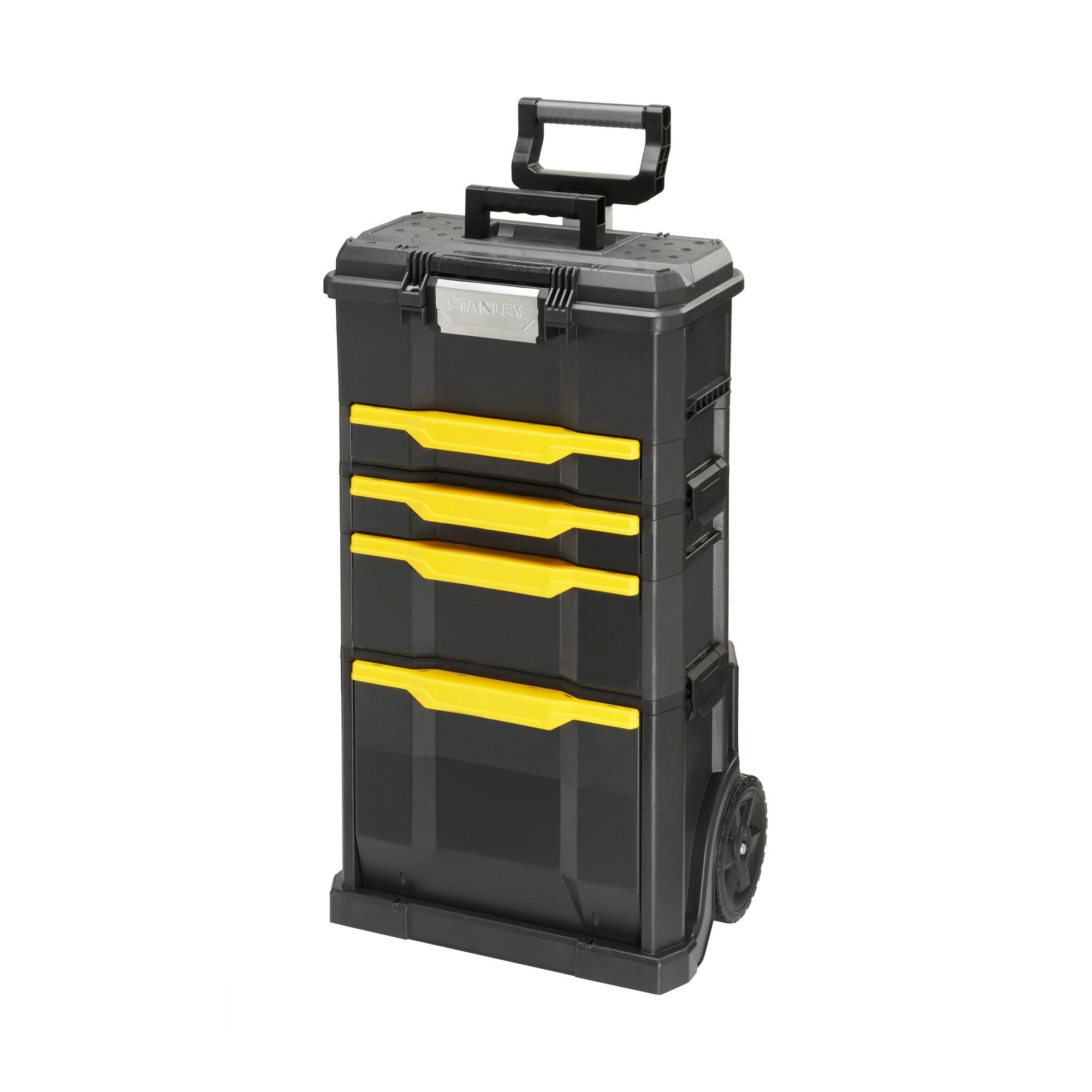 Rolling Workshop Toolbox, Detachable Toolbox with Drawers, Flip Bin, Back Pocket, 7 Heavy Duty Wheels, 1-79-206