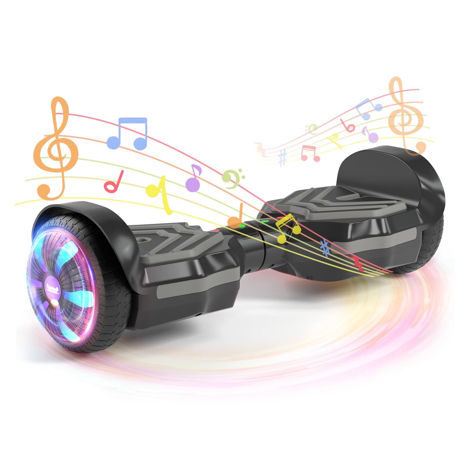 SIMATE Scooter, Bluetooth Speakers and LED Light-Up Wheels, APP Control, Dual 250W Motors, 8.5 mph Max Speed & 8.5 Miles Max Range, Gifts for Kids Adults Girls Boys