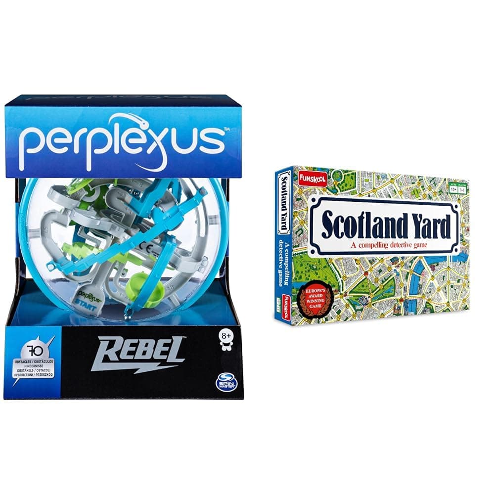 PERPLEXUS 3D Maze Game with 70 Obstacles for Kids | Funskool Scotland Yard Strategy Board Game, Ages 7+, 3-6 Players