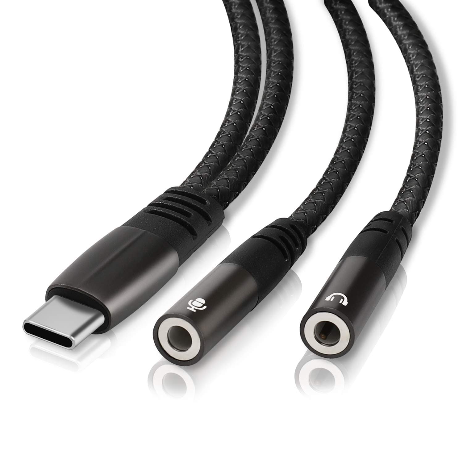 USB C Microphone Adapter, USB C to 3.5mm Combo 3.5mm Hi Fi Audio & Mic Jack Splitter Compatible with iPhone 15 Pro Max/15 Pro/15 Plus,iPad Pro/Air, MacBook, Pixel 7 6 Pro, Galaxy S23 S22 Note 20 Ultra