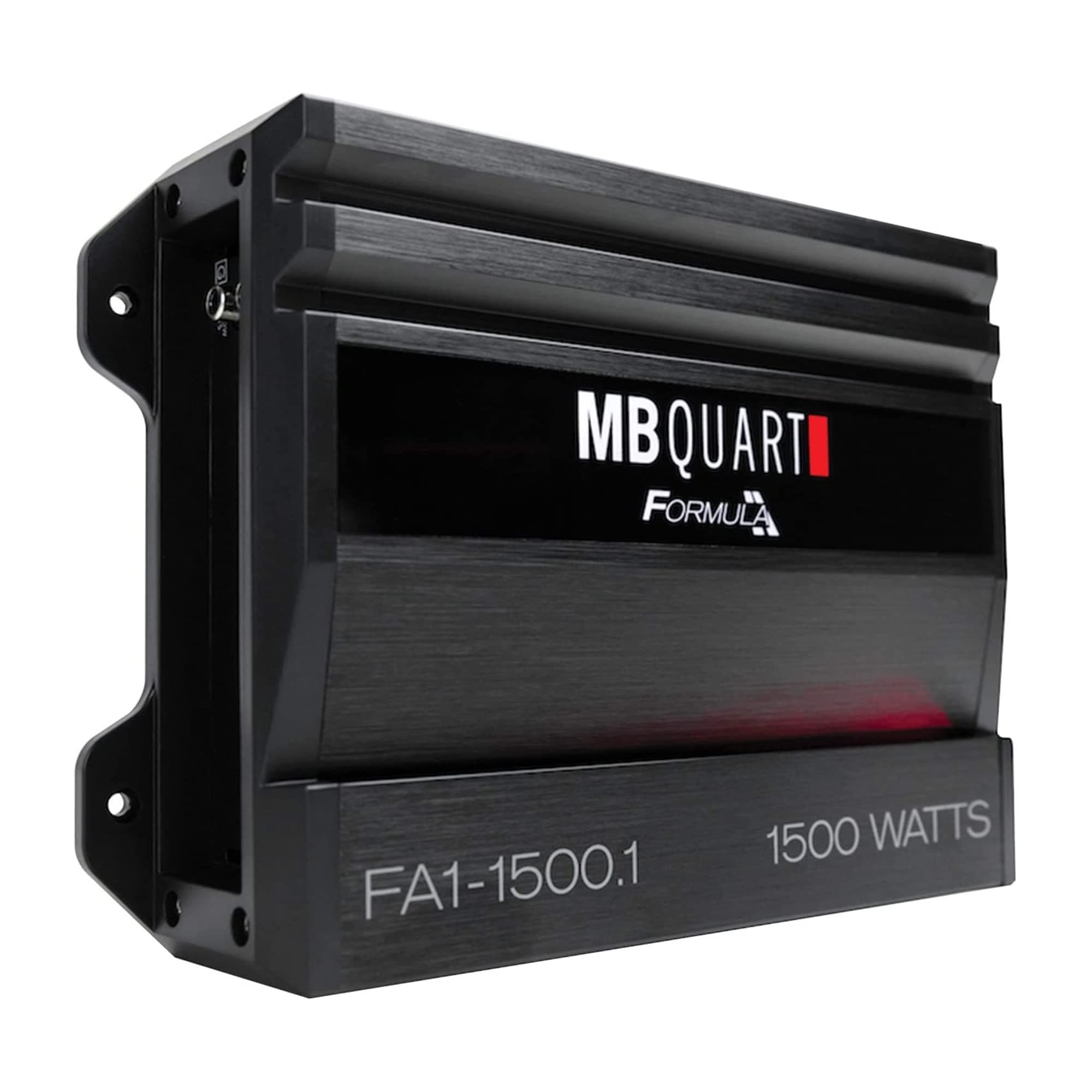 MB Quart FA1-1500.1 Mono Channel Car Audio Amplifier (Black) - Class SQ Amp, 1500-Watt, 1 Ohm Stable, Variable Electronic Crossover, LED System Protection, Heavy Duty Connections, Bass Remote Included
