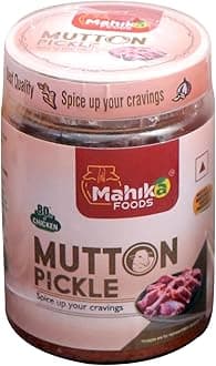 MAHIKA FOODS Andhra Style Homemade Fresh Mutton Pickle 500 Gram, Gosht Ka Achar Authentic Taste of Tradition, Spicy, with No Added Preservatives…