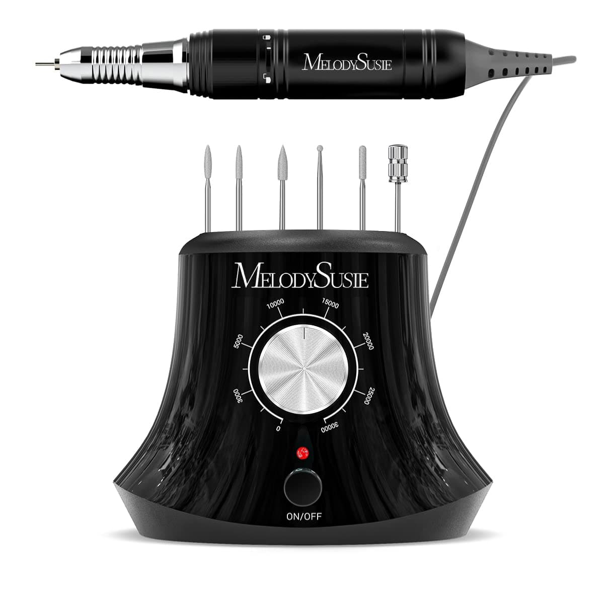 Multifunctional Desktop Nail Drill, SC320I 30000RPM E-File with Bit Holders & Elegant Design for Manicure Trimming, Shaping & Gel Removal, Ideal for Nail Artists & Home Use (Black)
