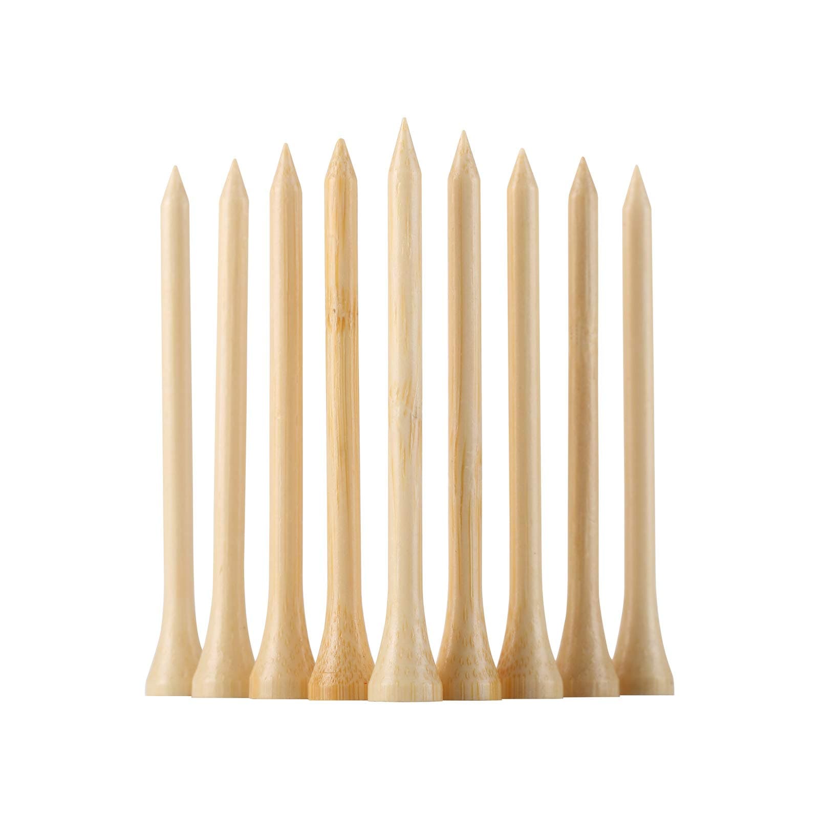 Golf Tees Durable Bamboo Tees 100Pcs 100Pcs 3-1/4" Friendly Biodegradable Material Reduce Friction Side Spin More Stable