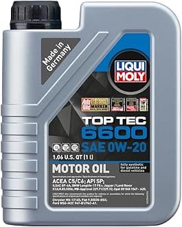 Liqui Moly Top Tec 6600 SAE 0W-20 | 1 L | Synthesis Technology Motor Oil | SKU: 22044