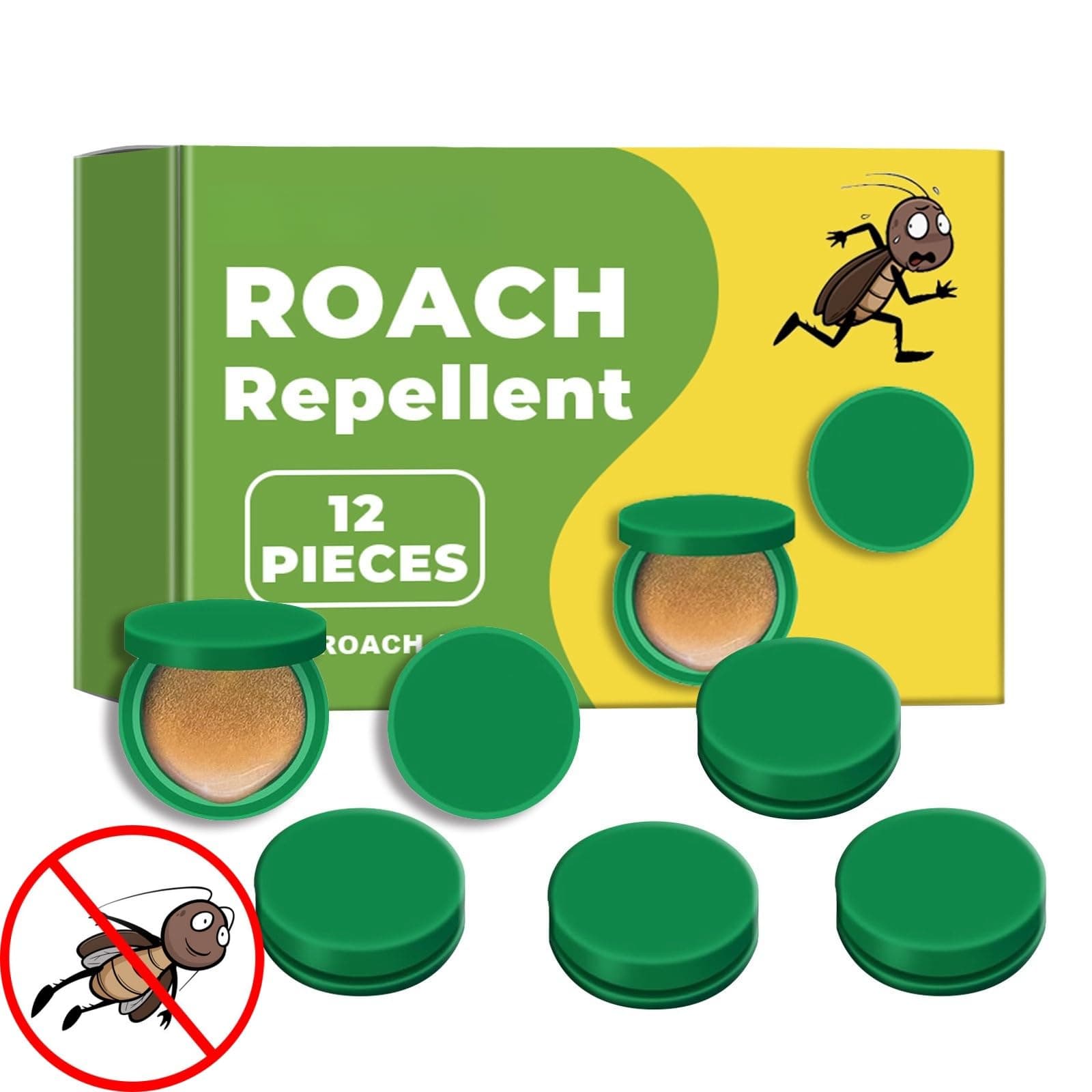 HOGOOD Cockroach Trap Killer, Roach Killer Indoor Home,killer Bait Traps Motel, Pet Friendly for Roach, Ants, Spiders, Bugs, Beetles (12
