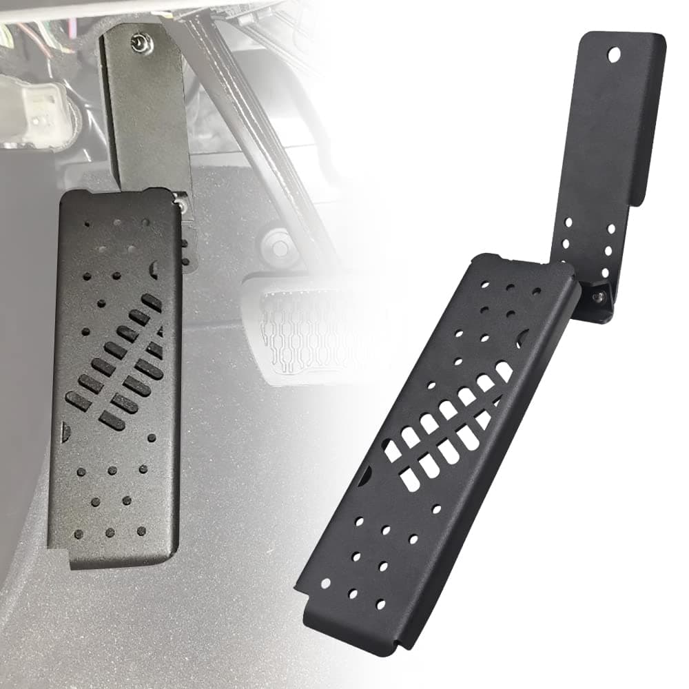 Samman JL Dead Pedal, Gladiator Dead Pedal Left Side Foot Rest Kick Panel Compatible with Jeep Wrangler JL/Gladiator JT 2018 2019 2020 2021 2022 (Adjustable, Matte Black) (NOT Fit for 4xe Model)