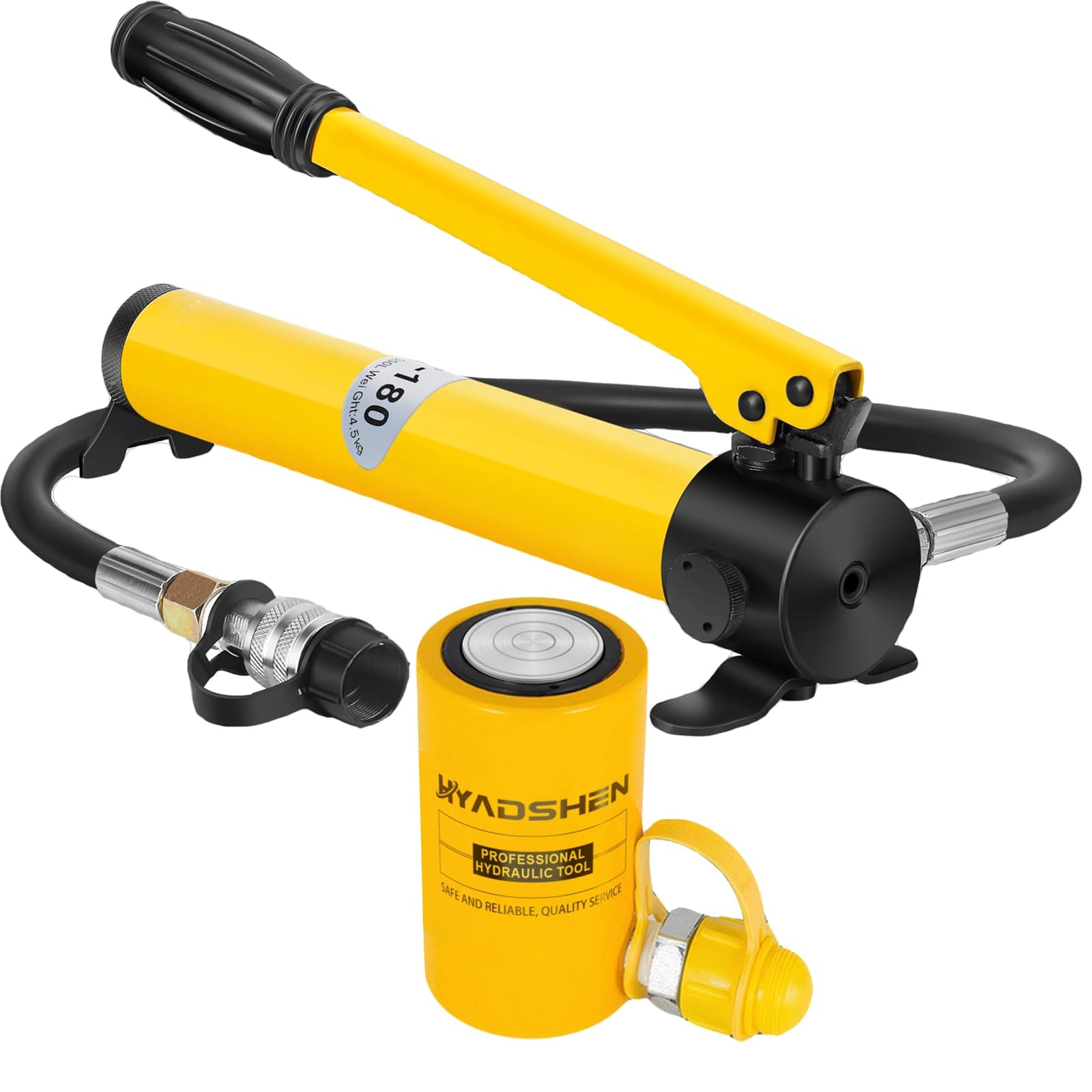 20 ton Hydraulic Cylinder Jack Sets Porta Power Ram Jack Kit with CP-180 Hydraulic Hand Pump, 2” Stroke Hydraulic Cylinder Jack Single Acting Lifting Cylinder Retract Automatically