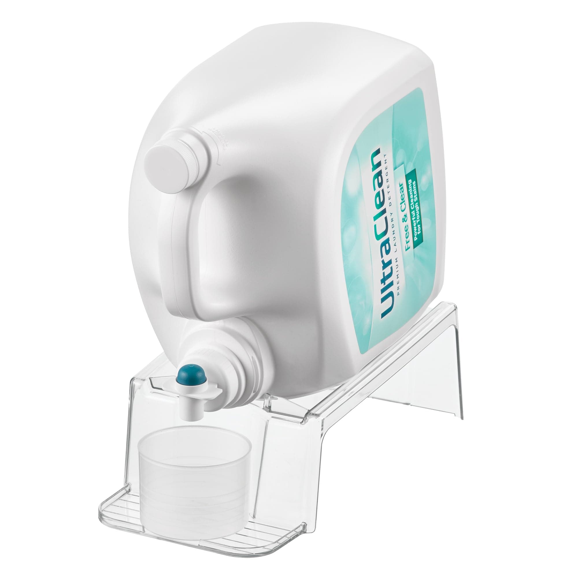 iDesign Laundry Detergent Holder, Liquid Detergent Stand for Laundry Room Organization, Clear