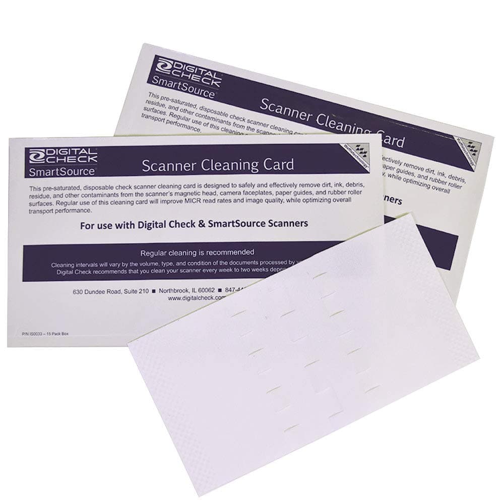 Waffletechnology Digital Check Scanner Cleaning Card Featuring (KWDCC-CS1B15WS)