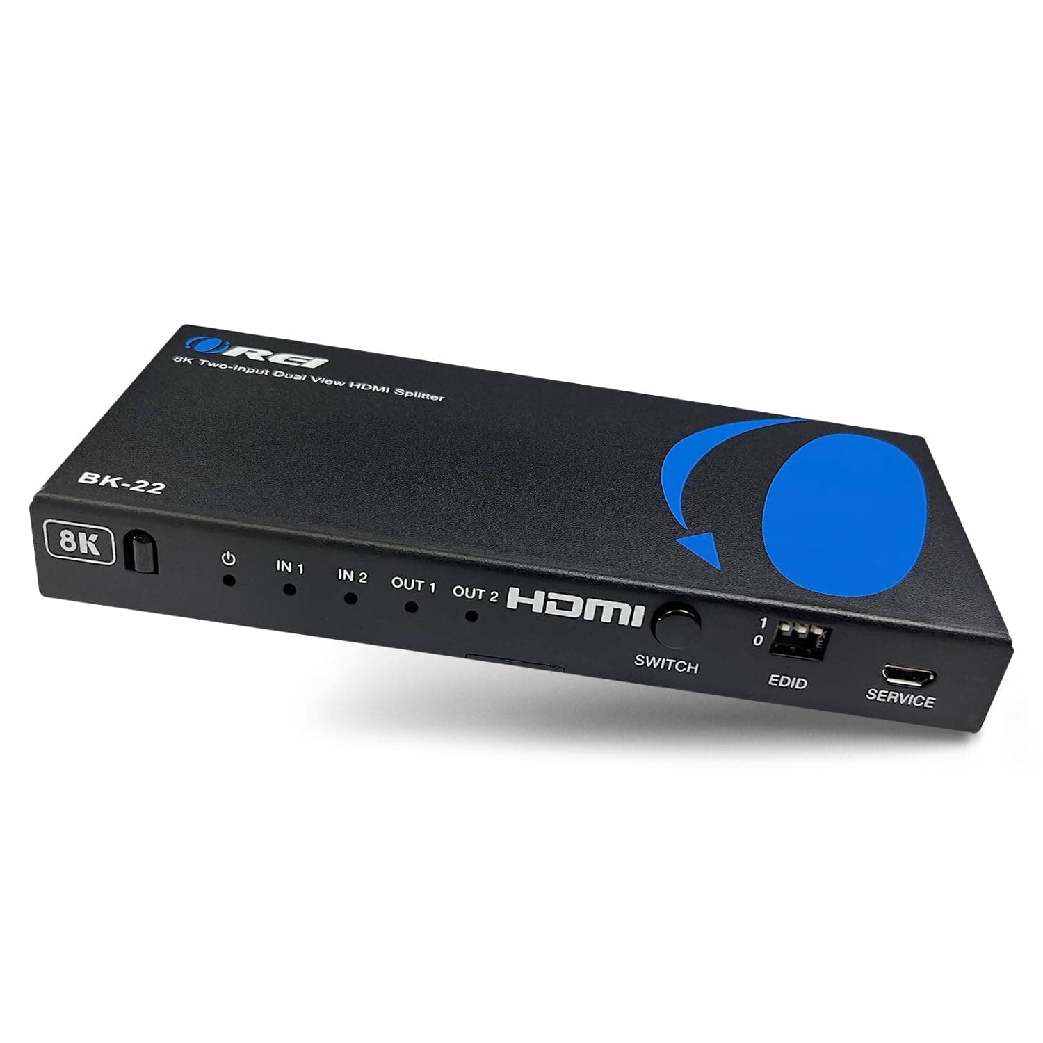 OREI 8K UltraHD 2 X 2 HDMI Splitter, 2 Input 2 Output Splitter Supports Up to 4K@120Hz, Dolby Vision, HDCP 2.3 Auto EDID Management - (BK-22) Does NOT Extend The Display.