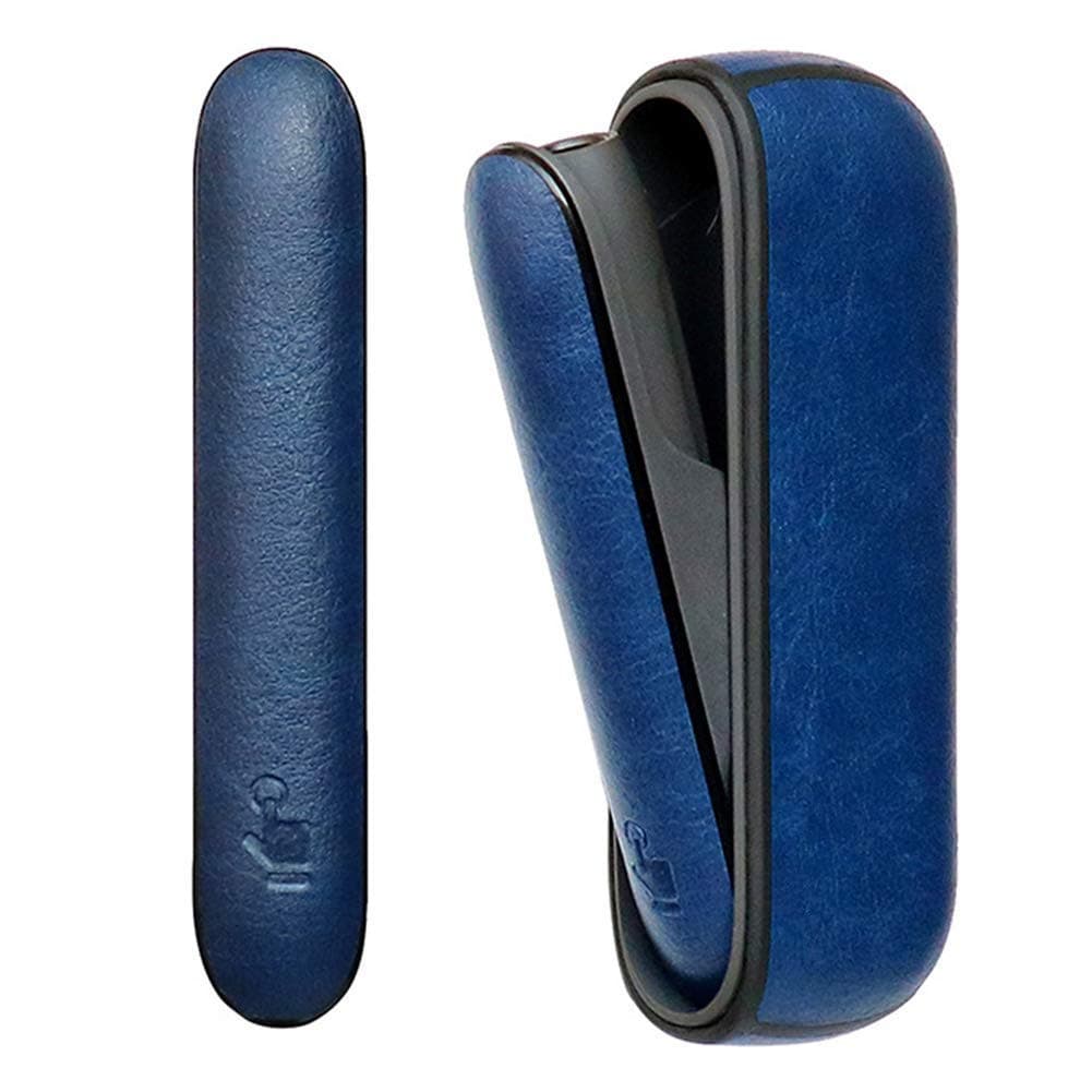 Compatible for Case Cover and Side Cover High PU Leather Protective Carry Case Cover Anti Dust and Scratches Case for IQOS 3.0/IQOS 3 Duo (Blue)