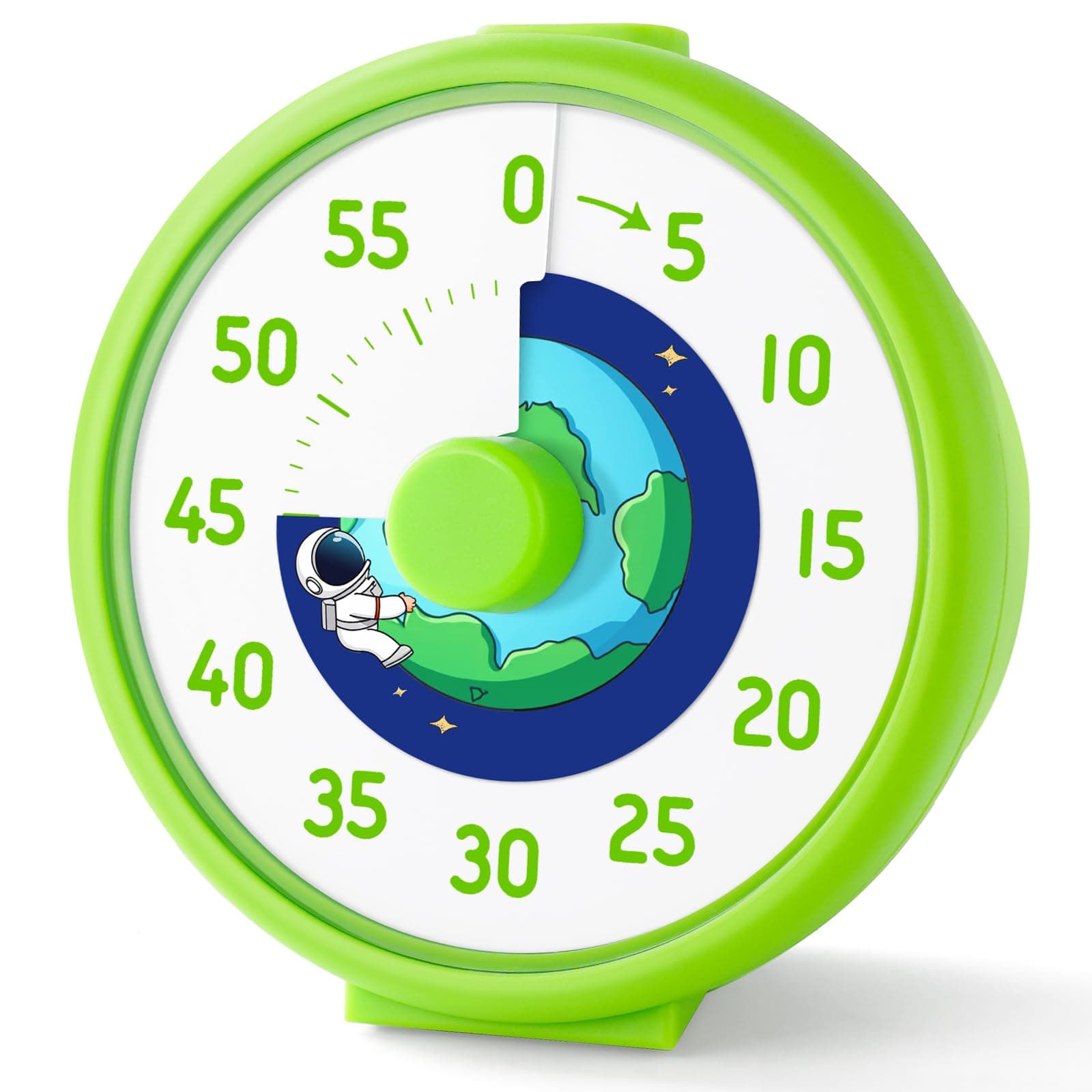 HIPPIH Visual Timer for Kids, Countdown Pomodoro Timer Clock for ADHD, 60 Minute Kitchen Timers for Cooking, Silent Timers for Classroom Study Supplies, Cute Time Management Tool for Home School Green