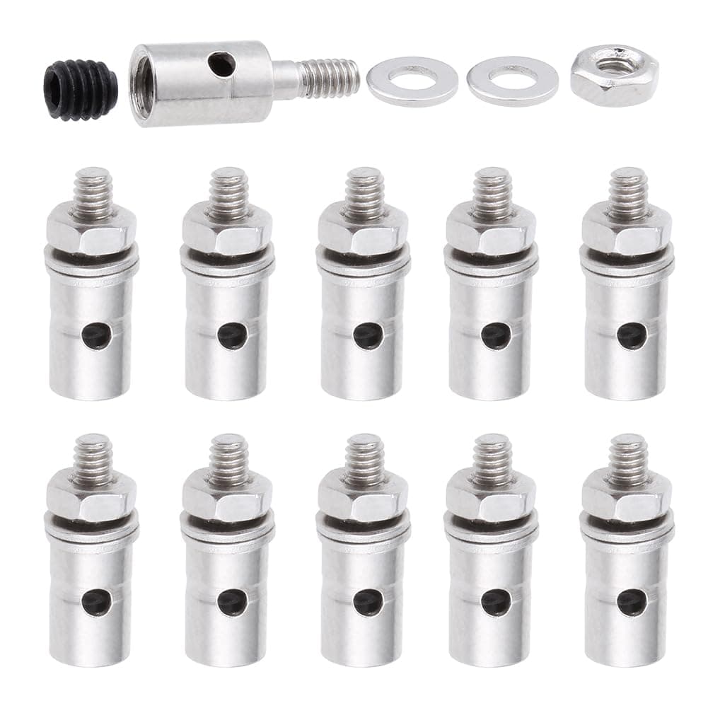 Hobbypark 25pcs Adjustable Pushrod Connector Linkage Stoppers D1.3mm RC Airplane Plane Parts